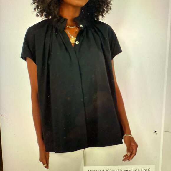 POMANDER PLACE BLACK RAE BLOUSE ~ NWOT ~ SIZE XXL - Picture 1 of 8